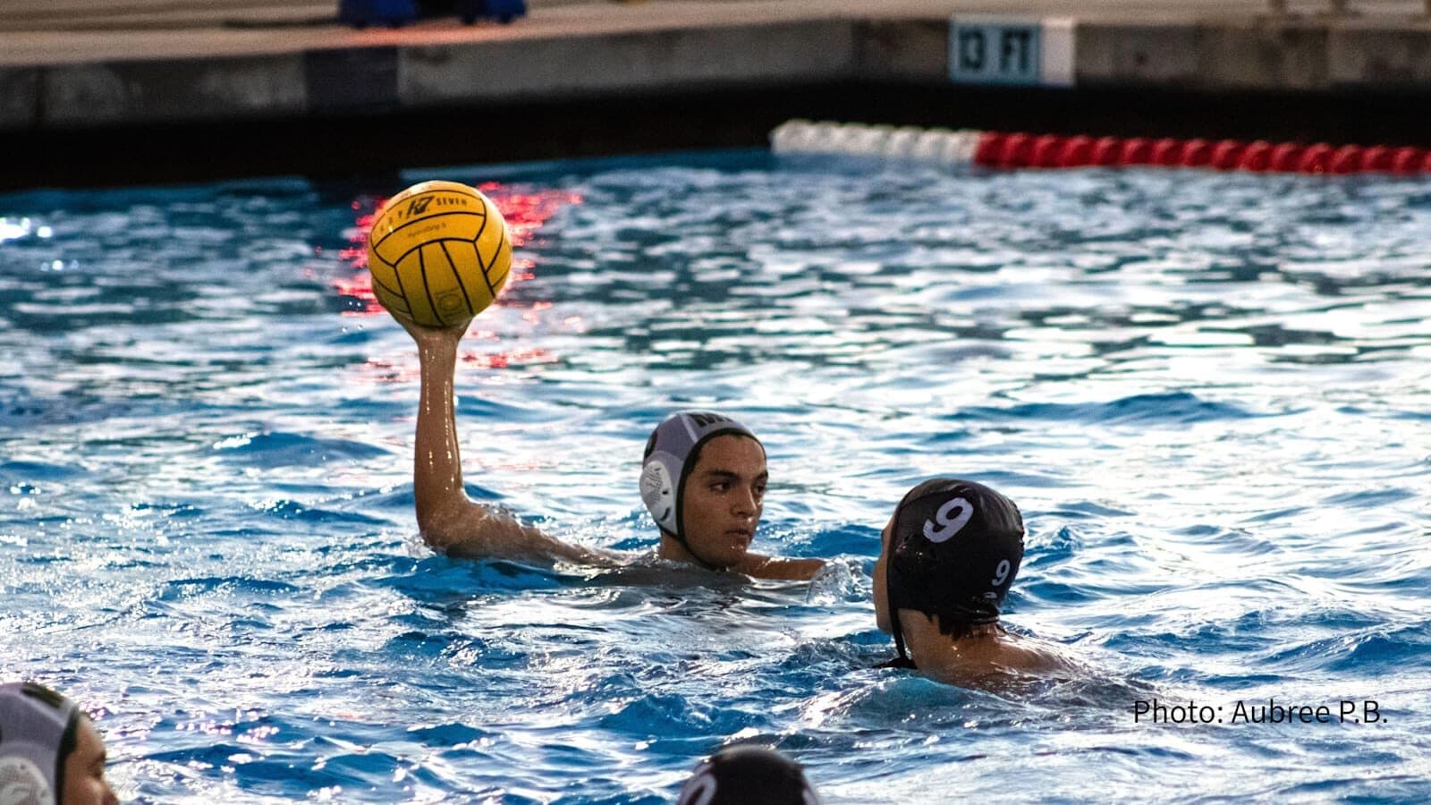 Moorpark water polo player about to shoot